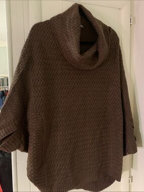 a.n.a Chocolate Brown Cowl Neck Batwing Sweater